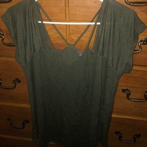 🧥Green Flowy Charlotte Russe Top